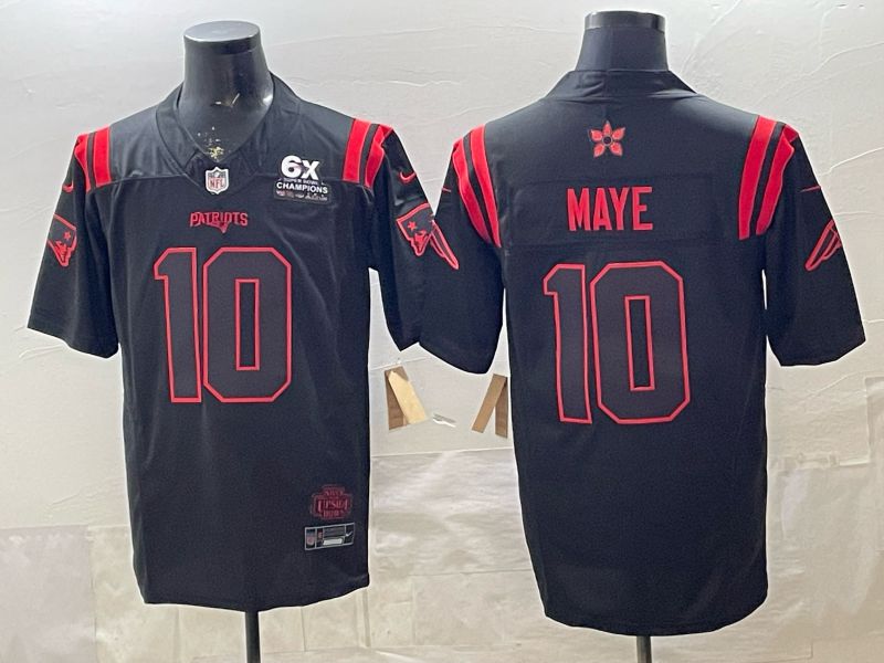 Men 2026 New England Patriots #10 Maye Black 4th generations Nike Limited NFL Jersey style 005
